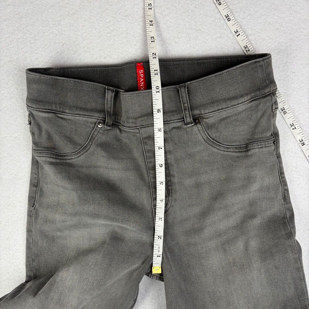 SPANX Distressed Denim Skinny Pants Women's M Gray High Rise Jeggings Casual EUC - Picture 9 of 9